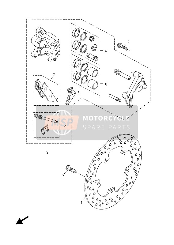 Yamaha YP250R 2013 BREMSSATTEL VORNE für ein 2013 Yamaha YP250R